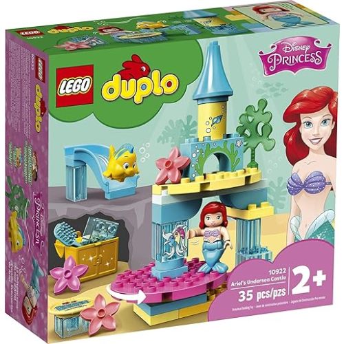 LEGO DUPLO Disney Ariel's Undersea Castle 10922 Imaginative Building Toy for Kids; Ariel and Flounder’s Princess Castle Playset Under The Sea (35 Pieces)