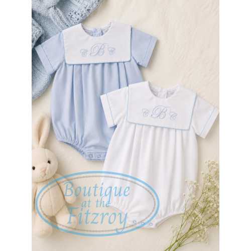 Personalized Baby Boy Heirloom Bubble | Blue 12M