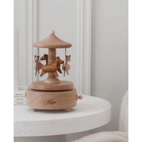 Heirloom Wooden Musical Carousel - Horses