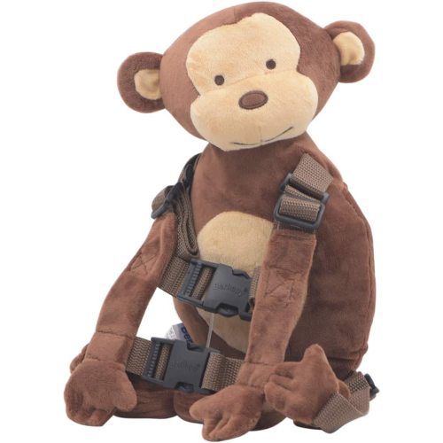 2 in 1 New Monkey Toddler Safety Harness Backpack Children's Walking Leash Strap（Brown）