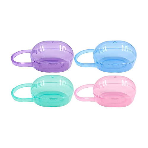 4 Pcs Baby Pacifier Storage Container Portable with Handle for Home Travel Organization