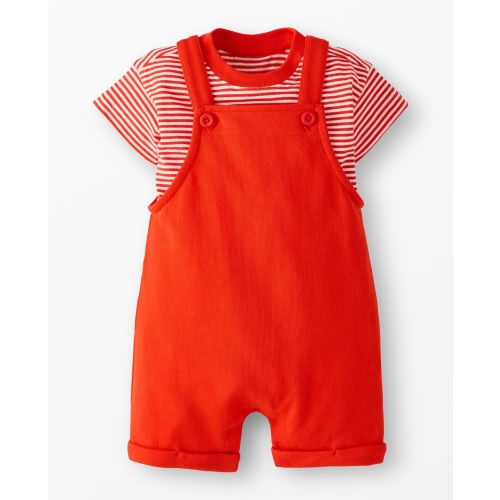 Baby T-Shirt & French Terry Shortalls Set