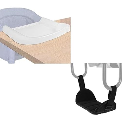 Baby Chair Tray and Footrest Compatible with Fast Table Chair and Most Hook-On & Clip On Table Chair