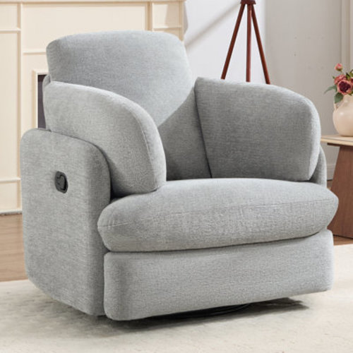 Latitude Run® Manual Swivel Recliner with Removable Arms & Storage | Wayfair
