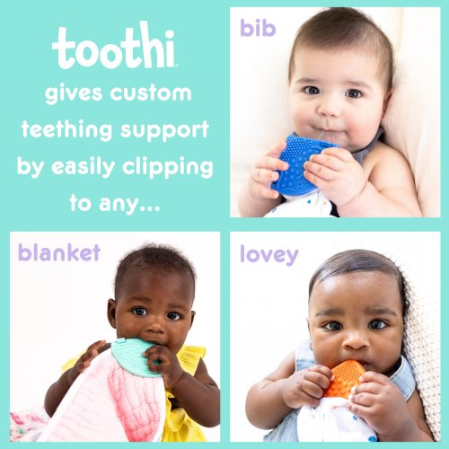Frolik+Co Toothi Baby Teether 2 pack - undroppable and adaptable teething support
