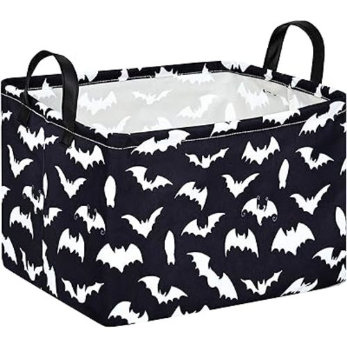Halloween Storage Basket Pumpkin Ghost Gift Basket for Kids Foldable Toy Box Waterproof Organizer Bin Laundry Nursery Hamper for Home Office Dorm Closet Shelf