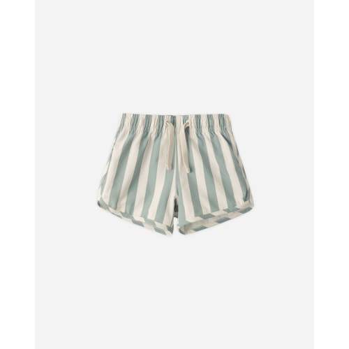 Swim Trunk Green Stripe