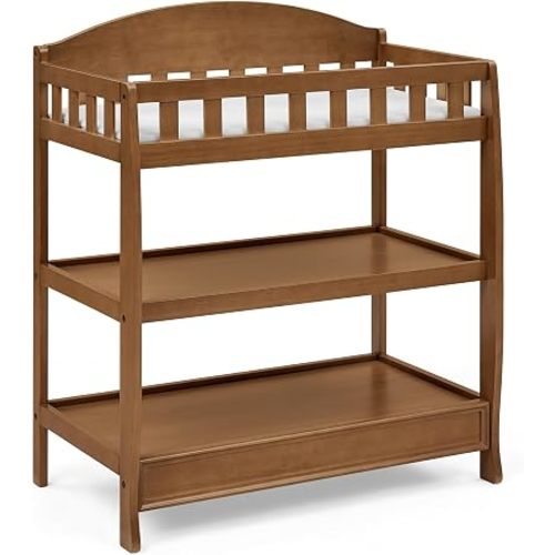 Delta Children Infant Changing Table with Pad, Chestnut
