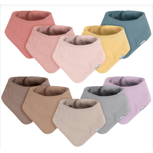 10-Pack Baby Girls Multi Pink Muslin Bandana Bibs – Gerber Childrenswear