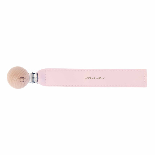 Personalized Leather Pacifier Clip