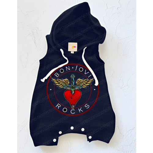 Bon Jovi Baby Band Printed Romper