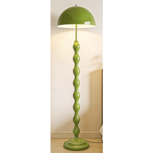 Unique Floor Lamp Creative Green Mushroom Lamp Standing Lamp with 38CM Wide Iron Shade and Foot Switch Modern Floor Light