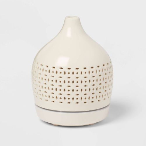 Ceramic Cutout 300ml Large Diffuser White - Threshold™: Ultrasonic, Aromatic, 8hr Run Time