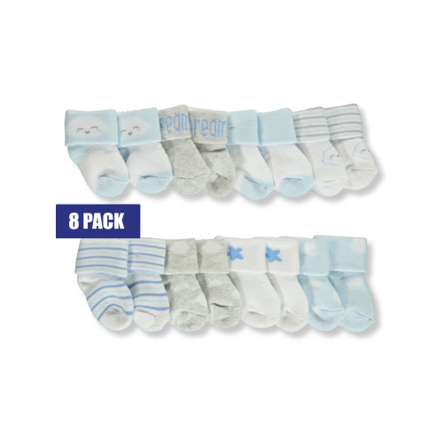 Duck Duck Goose Baby Boys' 8-Pack Socks