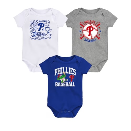 Philadelphia Phillies Baby Red Batter Up Newborn One Piece Set - 133439110