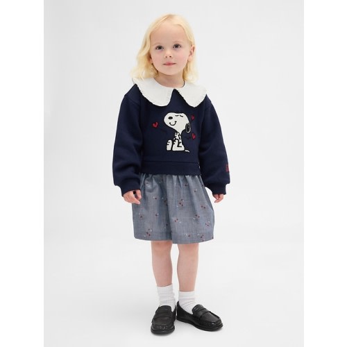 Baby & Toddler Snoopy Ruffle Collar Sweatshirt Dress