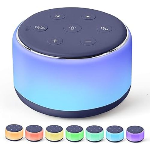 FamiSym Sleep Sound Machine for Babies Kids Adults - Rechargeable White Noise Machine for Sleeping with Night Light, 34 Soothing Sounds, Nursery Decor Baby Lullaby Machine, Registry Gift