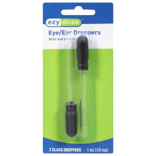 Ezy Dose 1 ml Glass Eye/Ear Droppers 2 ea
