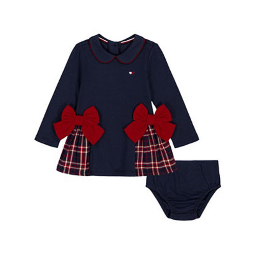 Baby Girls' Long-Sleeve Dress and Diaper Cover, 2-Piece Set