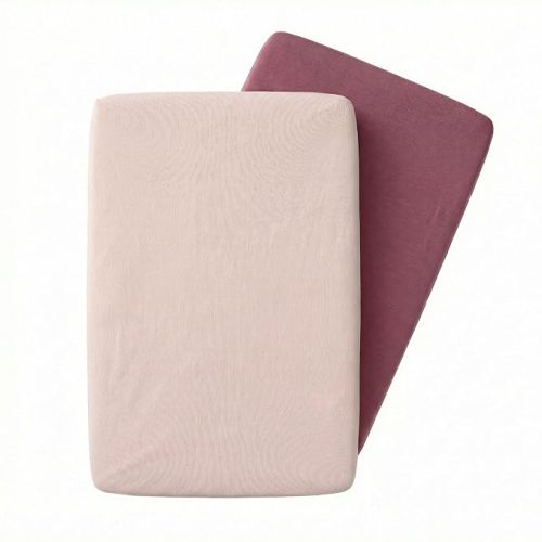 100% Organic Cotton Bassinet Sheets for Guava Lotus Bassinet, 2 Pack – Breathable Soft Fitted Bassinet Sheets for Baby & Newborn, Unisex (Purple)
