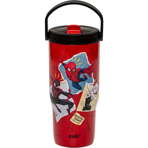 Zak Designs Marvel Spider-Man Siply 20oz Leak-Proof Straw Insulated Tumbler