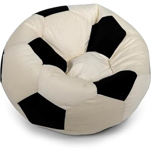 Big Joe Sports Ball Child-Sized Bean Bag Chair, Soccer Ball Plush, Soft Polyester, 2.5 feet