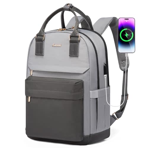 LOVEVOOK Laptop Backpack for Women 15.6 Inch,Cute Backpack Laptop Bag with USB Port,Waterproof Travel Backpack Purse Teacher Nurse Bag Fashion Computer Bag for Work