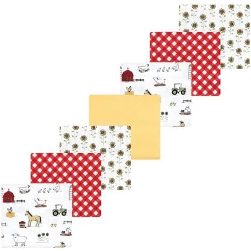 Luvable Friends Little Treasure Flannel Receiving Blankets 7pk