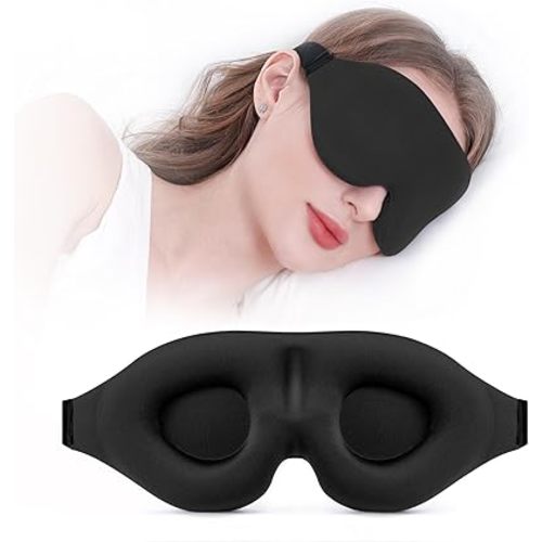 YIVIEW Sleep Mask for Side Sleeper, Complete Light Blocking 3D Sleeping Eye Mask, Soft Breathable Eye Cover for Women Men, Relaxing Zero Pressure Night Blindfold