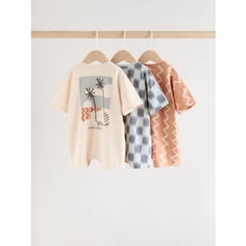 Buy Green Print Jersey Baby Rompers 3 Pack from Next USA