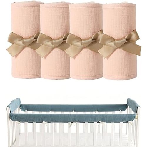 4PC Crib Rail Teething Guard (Pink)