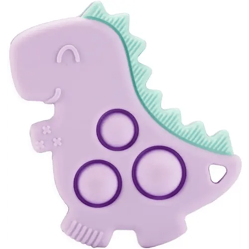 Itzy Ritzy Sensory Popper Toy for Babies (Purple Dinosaur)