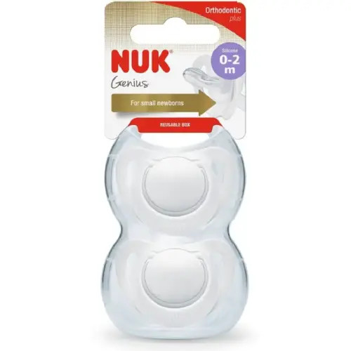 Nuk Star Ortho Soother 0-2 Mth All White | Baby Bunting AU