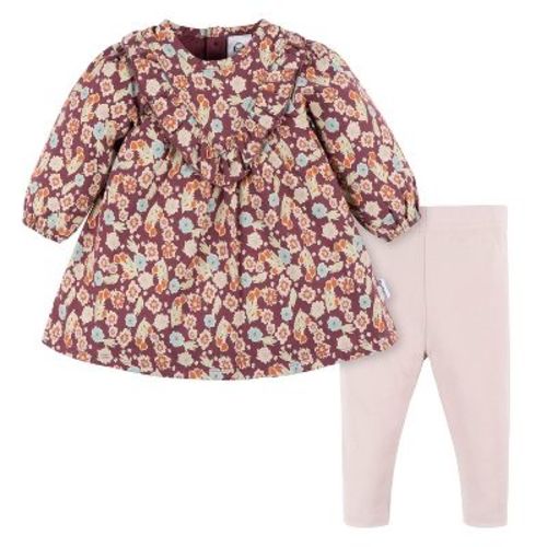Gerber Baby Girls' Dress and Legging Set, 2-Piece, Floral, 0-3 Months