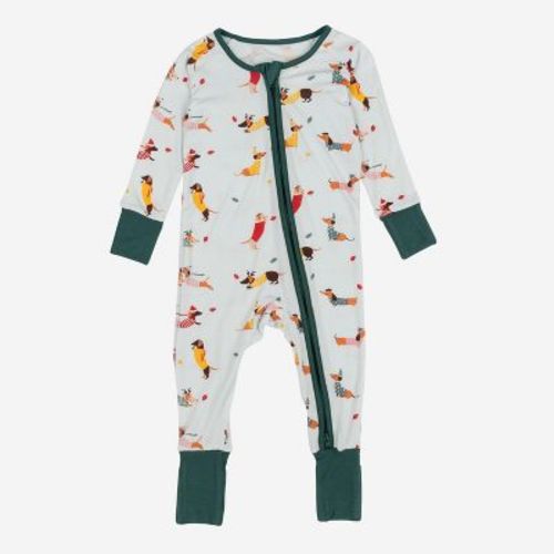 Leveret Kids Footed Bamboo Pajamas Dogs 0-3 Months