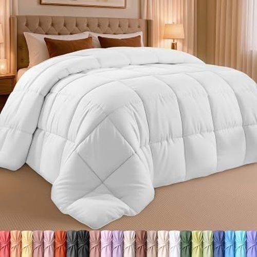 Utopia Bedding Comforter King Size, Duvet Insert, White, 90 x 102 Inches