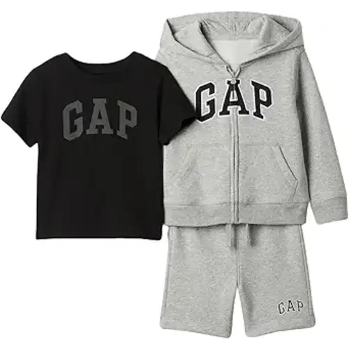 GAP Baby Boys Logo Outfit Set Light Heather Grey 0-3M