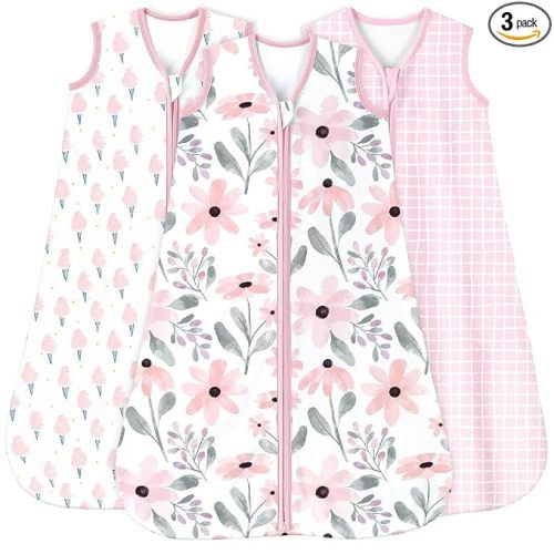 Yoofoss Baby Sleep Sack 6-12 Month 0.5TOG 100% Organic Cotton 2-Way Zipper