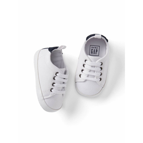 Classic canvas sneakers in new off white, size: 0-3 M