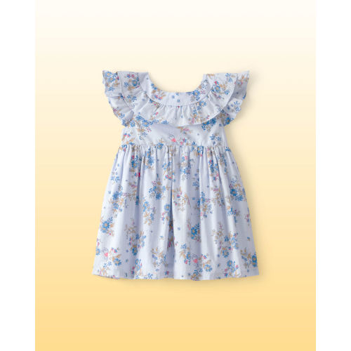Baby Girl Disney© Winnie the Pooh Floral Dress with Ruffle Neckline - Blue - OshKosh B'gosh | Carter's