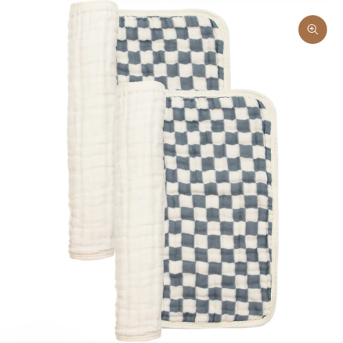 Cloud Muslin™ Burp Cloth 2 Pack - Miles/Cream