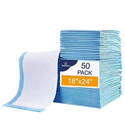 Clearworld 50 Pack 3-Layer Leak-Proof Disposable Changing Pads for Baby