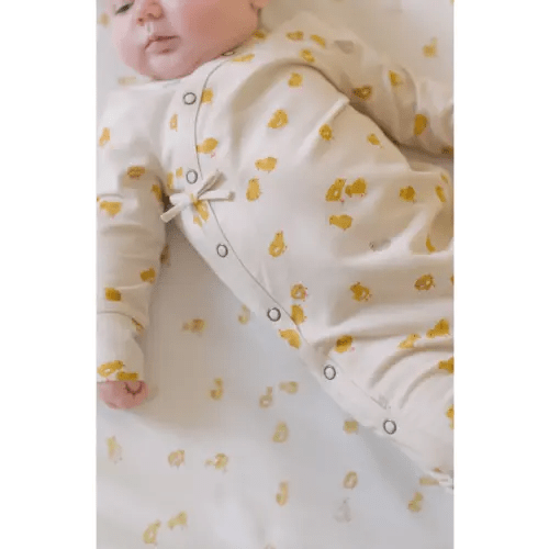 Littles Snap Front Stretch Organic Cotton Romper