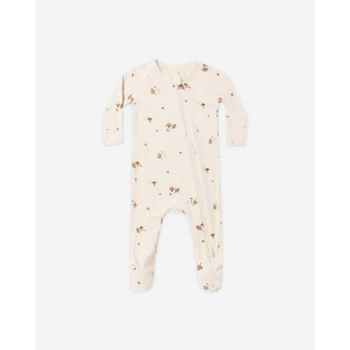 Bamboo Zip Footie Woodland – Quincy Mae