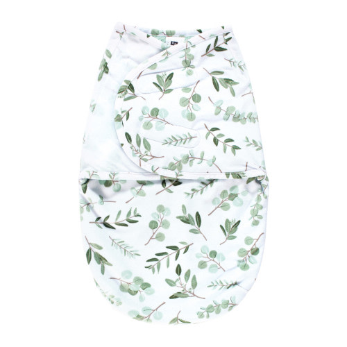 Hudson Baby Plush Faux Fur Swaddle Wrap, Eucalyptus