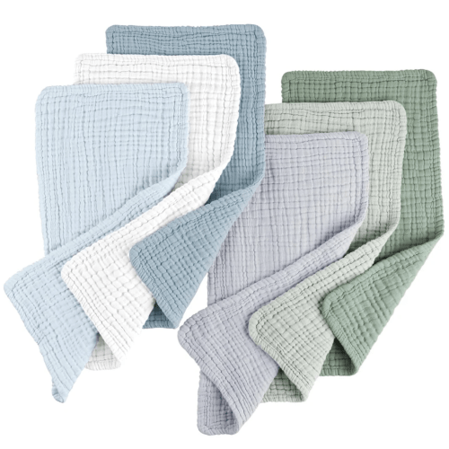 Muslin Baby Burp Cloths Sets 6 Pack – KONSSY