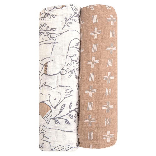 3-Pack Assorted Cotton Swaddle Blankets