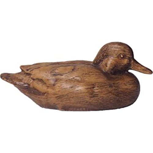 Hymmah Wooden Texture Duck Home Decor Statue Rustic Home Decorations for Living Room, Boho Sculpture Resin Animal Collectible Figurines for Indoor Decor
