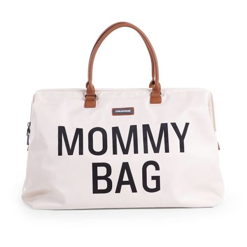 Childhome Original Mommy Diaper Bag - Large Tote, Travel & Hospital Bag (Off White Black)