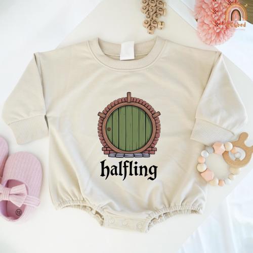 Halfling Baby Romper, Hobbit Round Door Baby Bodysuit, Movie Kid Toddler, Geeky Baby Outfit, Nerdy Infant Clothes, Baby Shower Gift